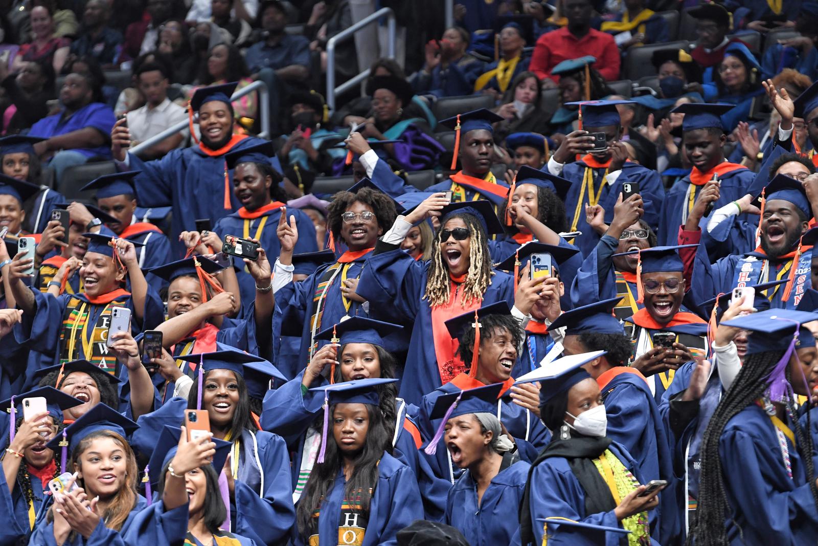 graduates at Howard University commencement 2023