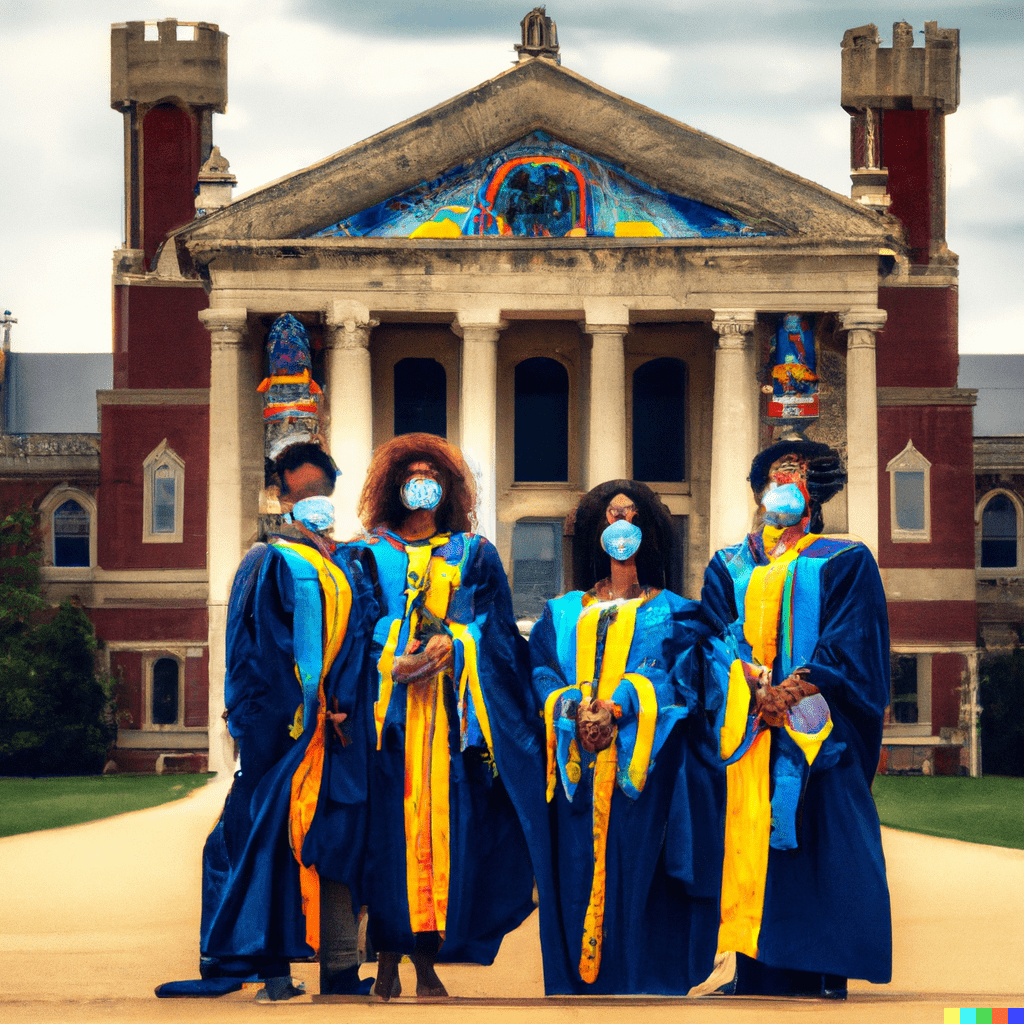 AI-created image of Howard graduates in the future
