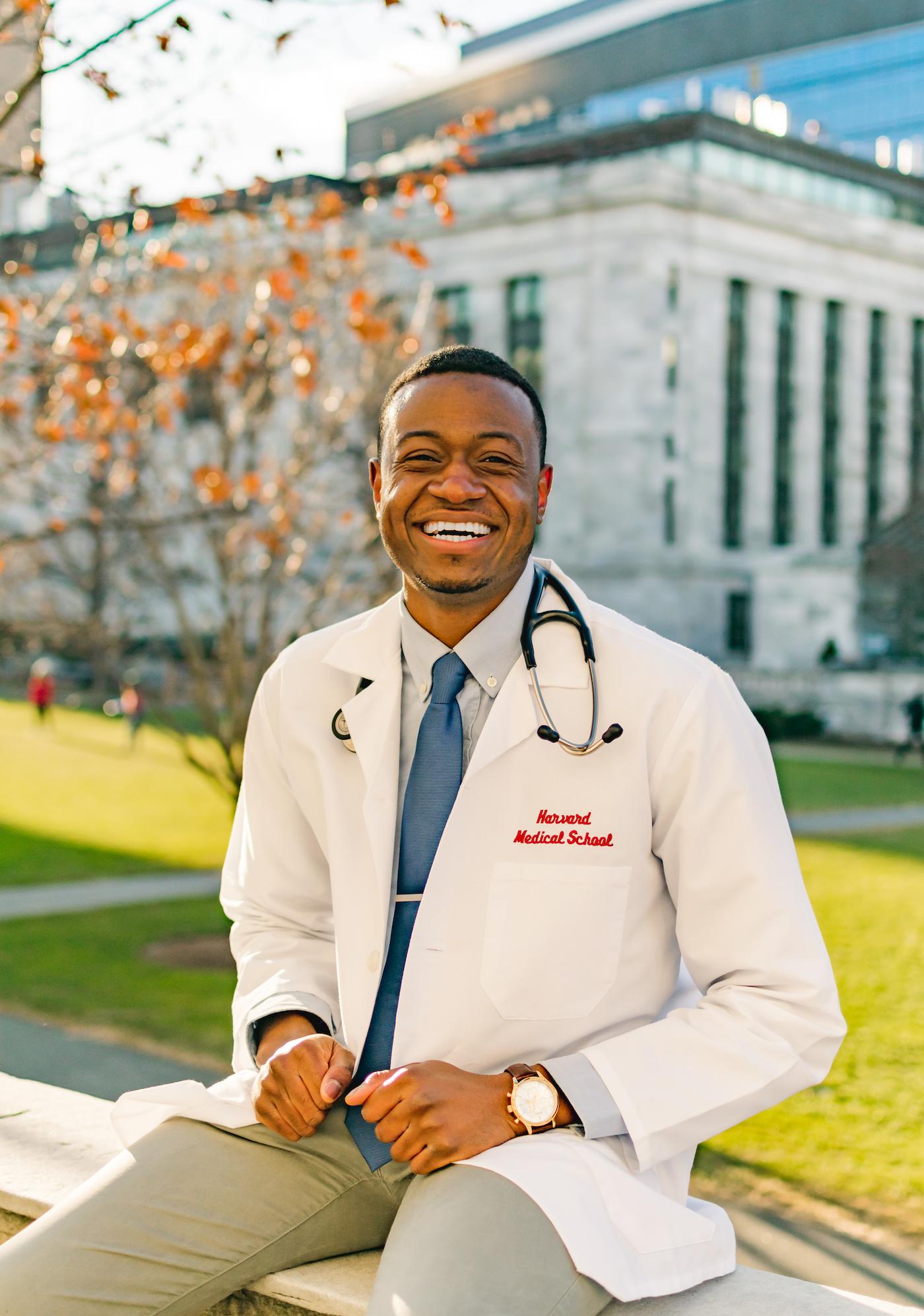 AV Owoseni in white doctor's coat