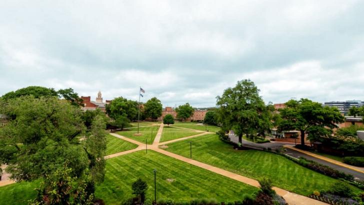 Empty Howard University campus