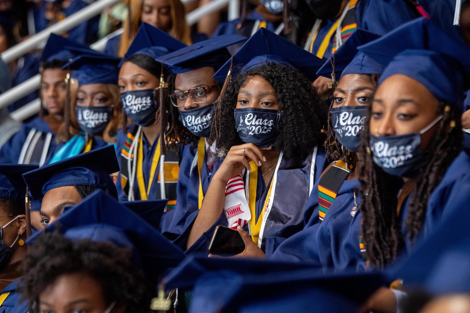 students at Howard commencement 2022