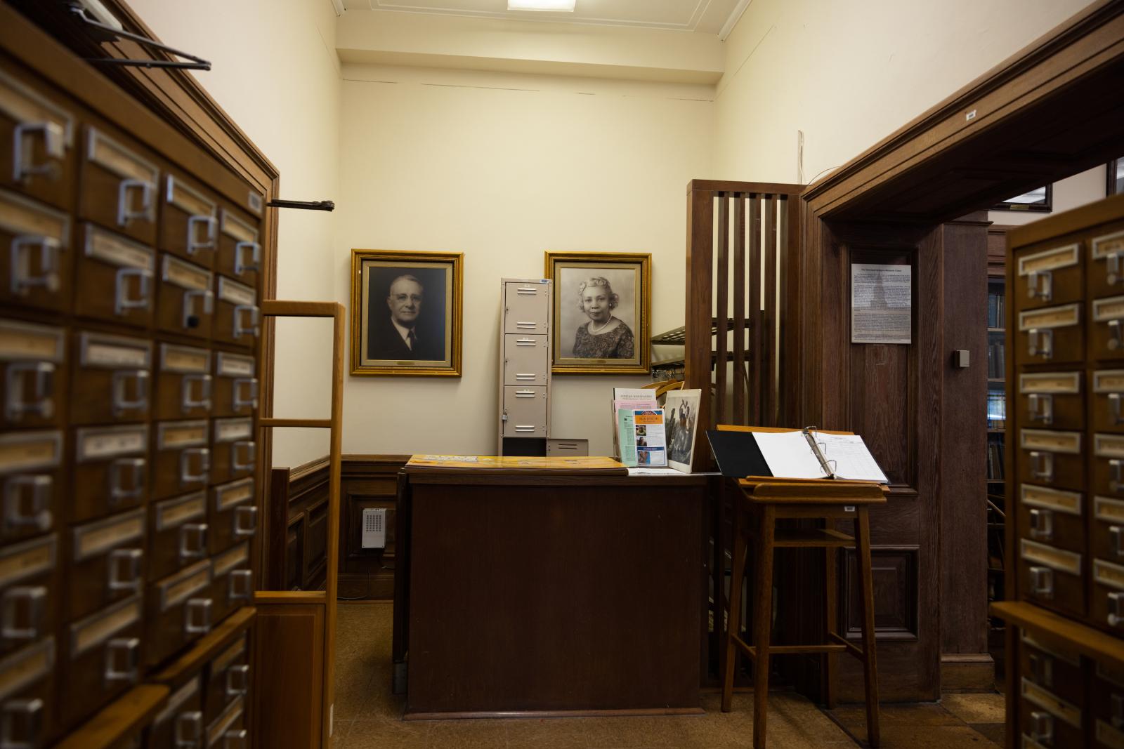 card catalogs at Moorland-Spingarn