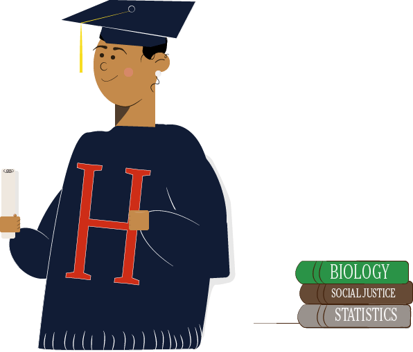 illustration Howard student graduating