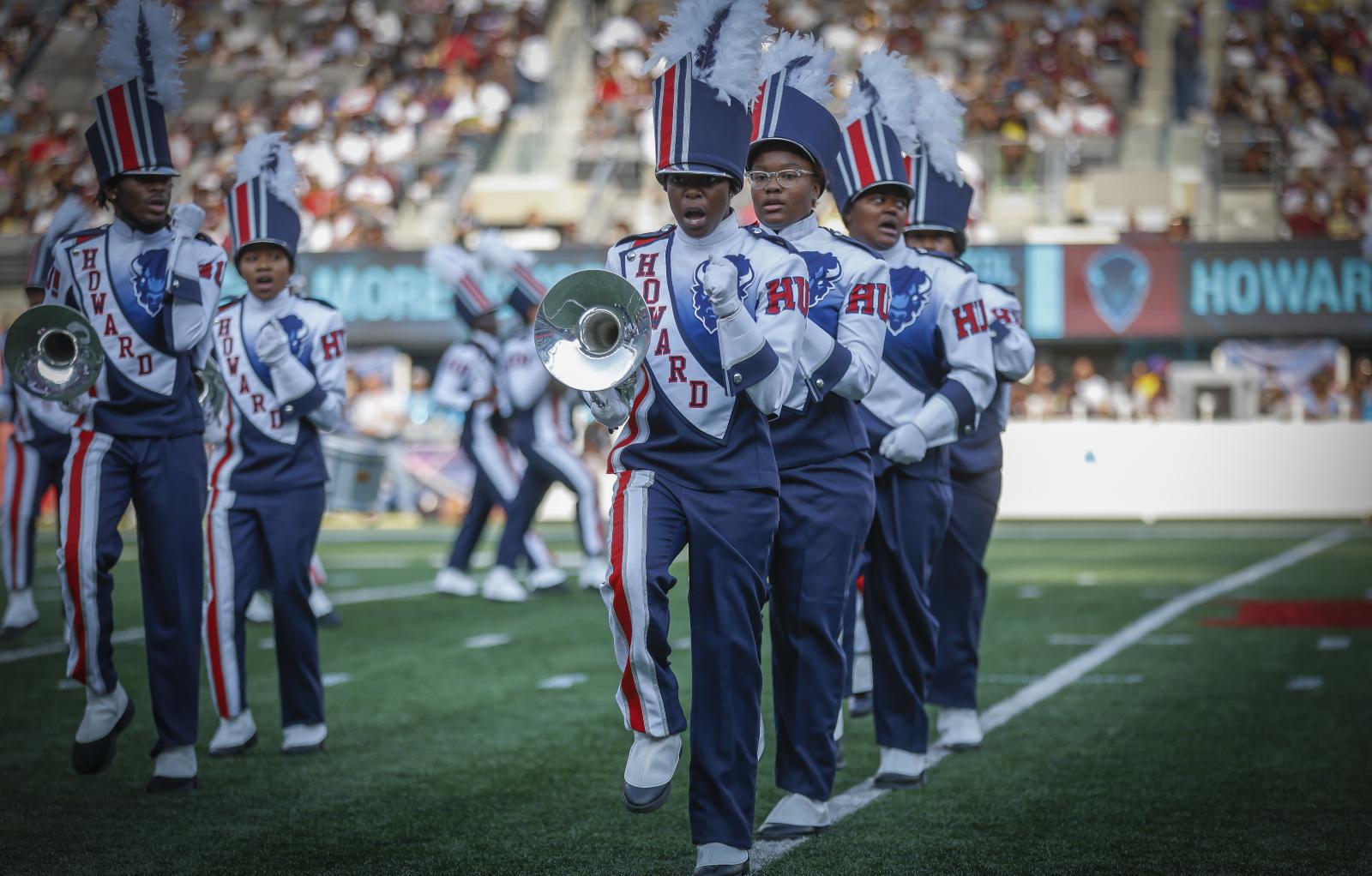 Howard marching band in uniform
