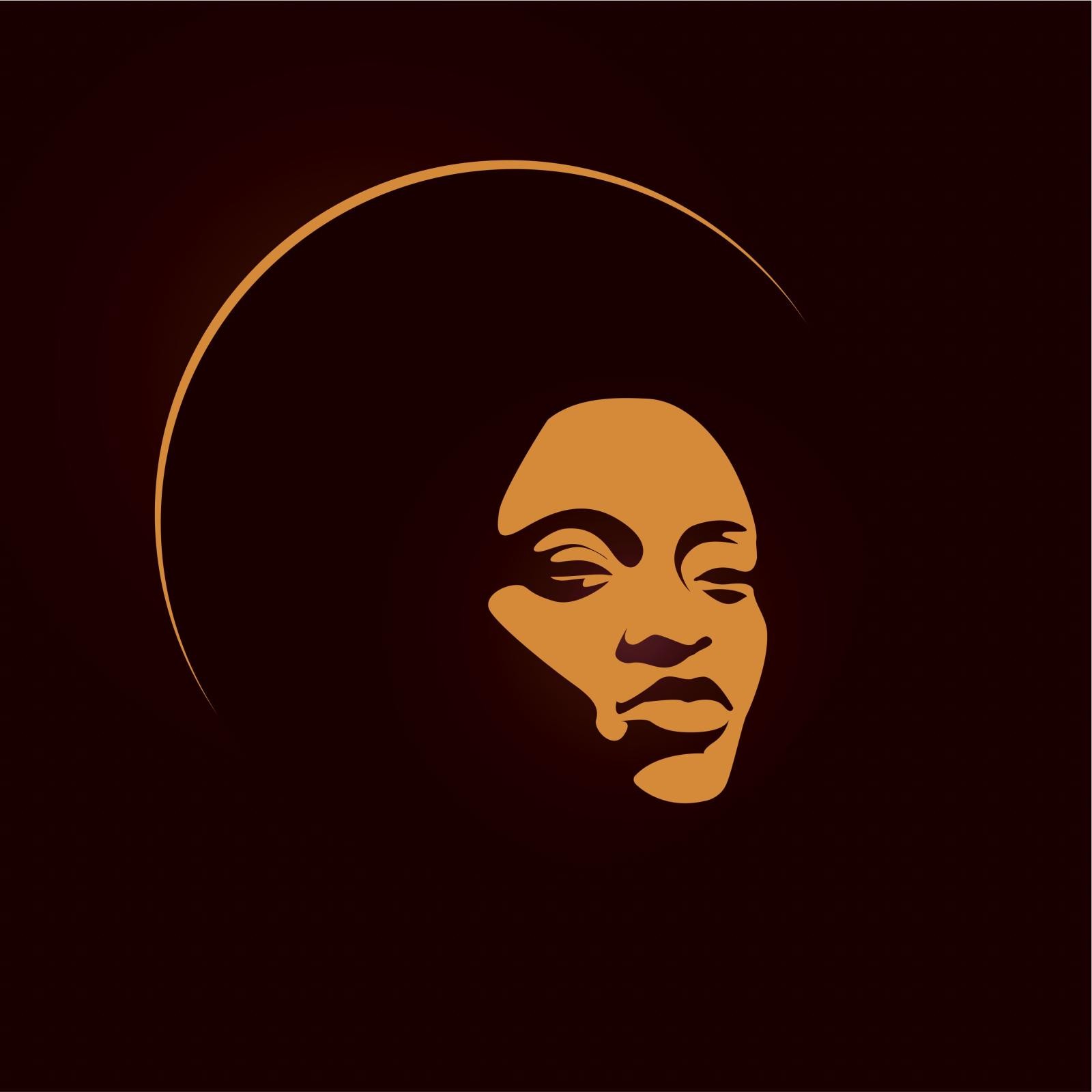 illustration of black woman with afro
