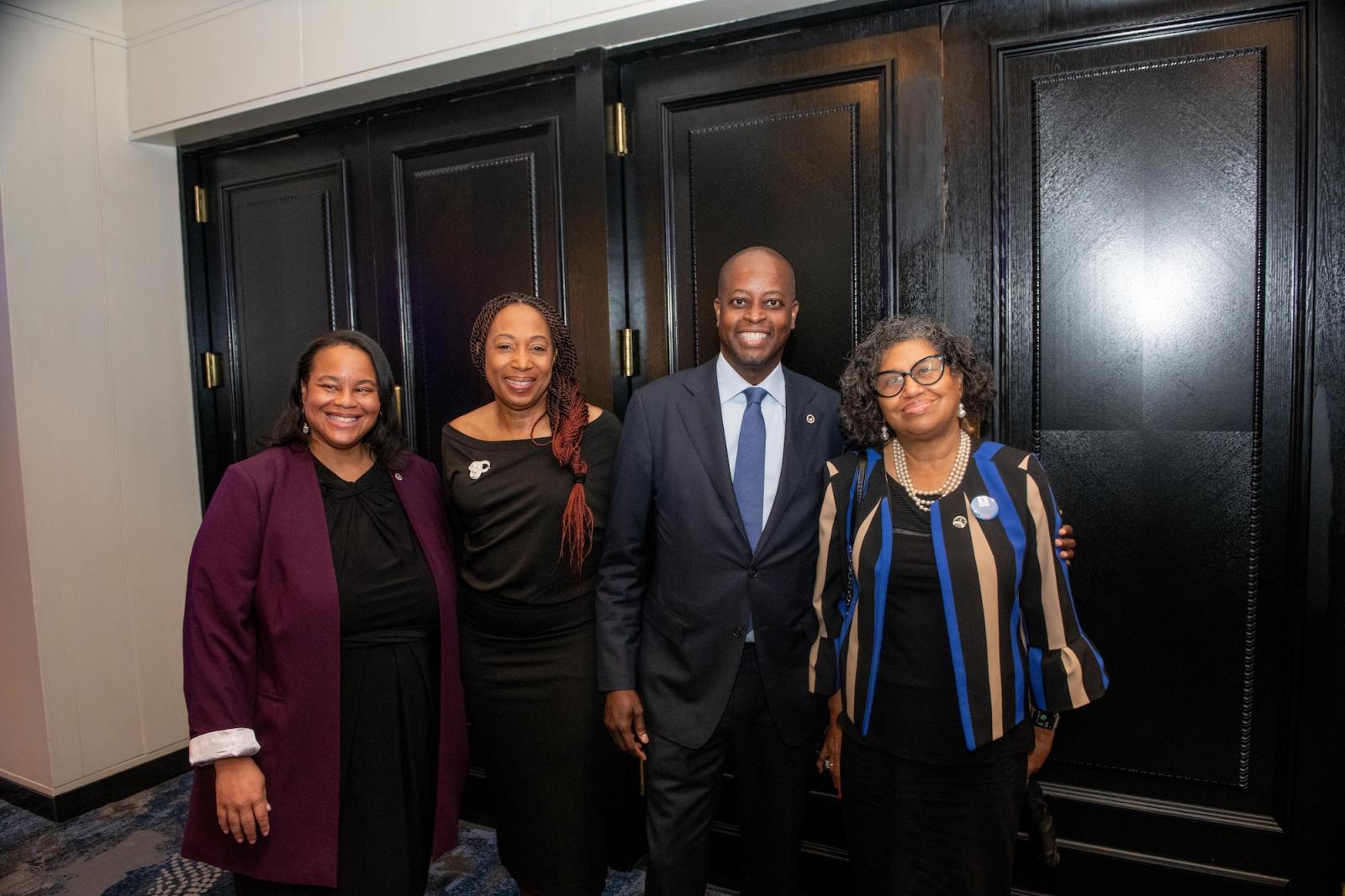 Dean Holley, Dean Spivey-Brown, President Frederick and Dean Crewe