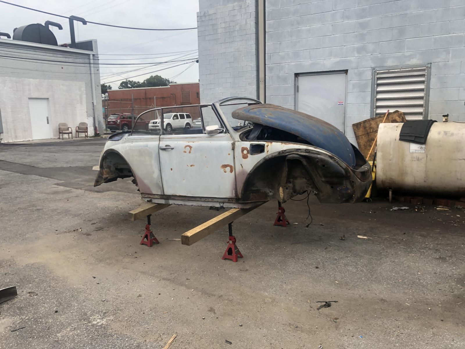 the VW beetle in fix-up mode
