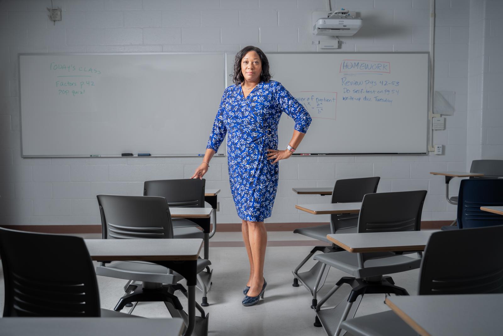 Dawn Williams in a classroom