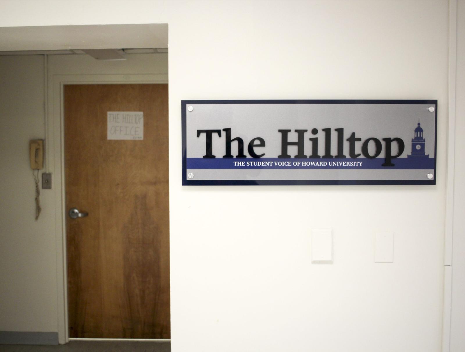 The entrance to The Hilltop's offices.