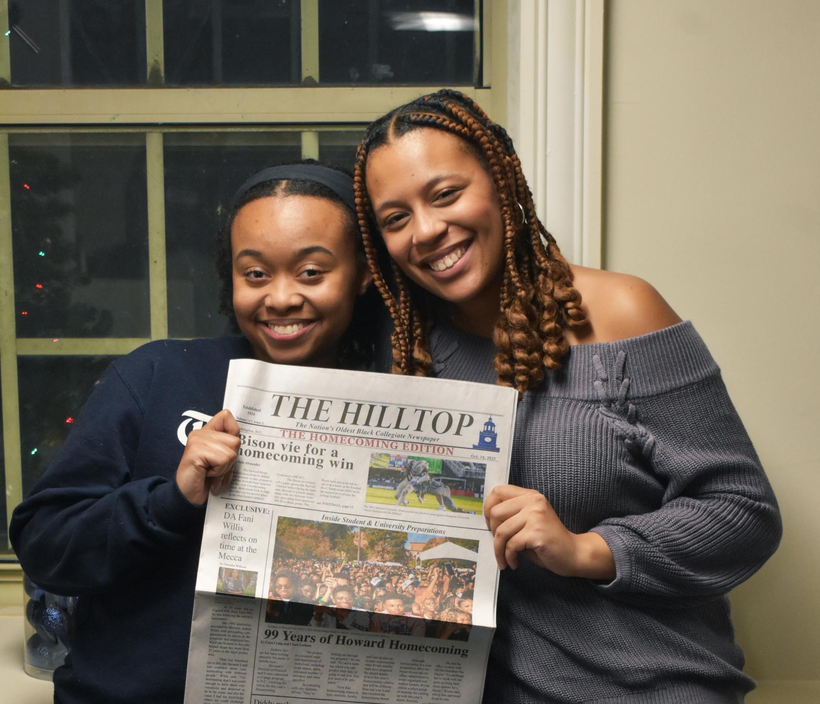 Jasper Smith and N'dia Webb hold The Hilltop's 2023 Homecoming edition together