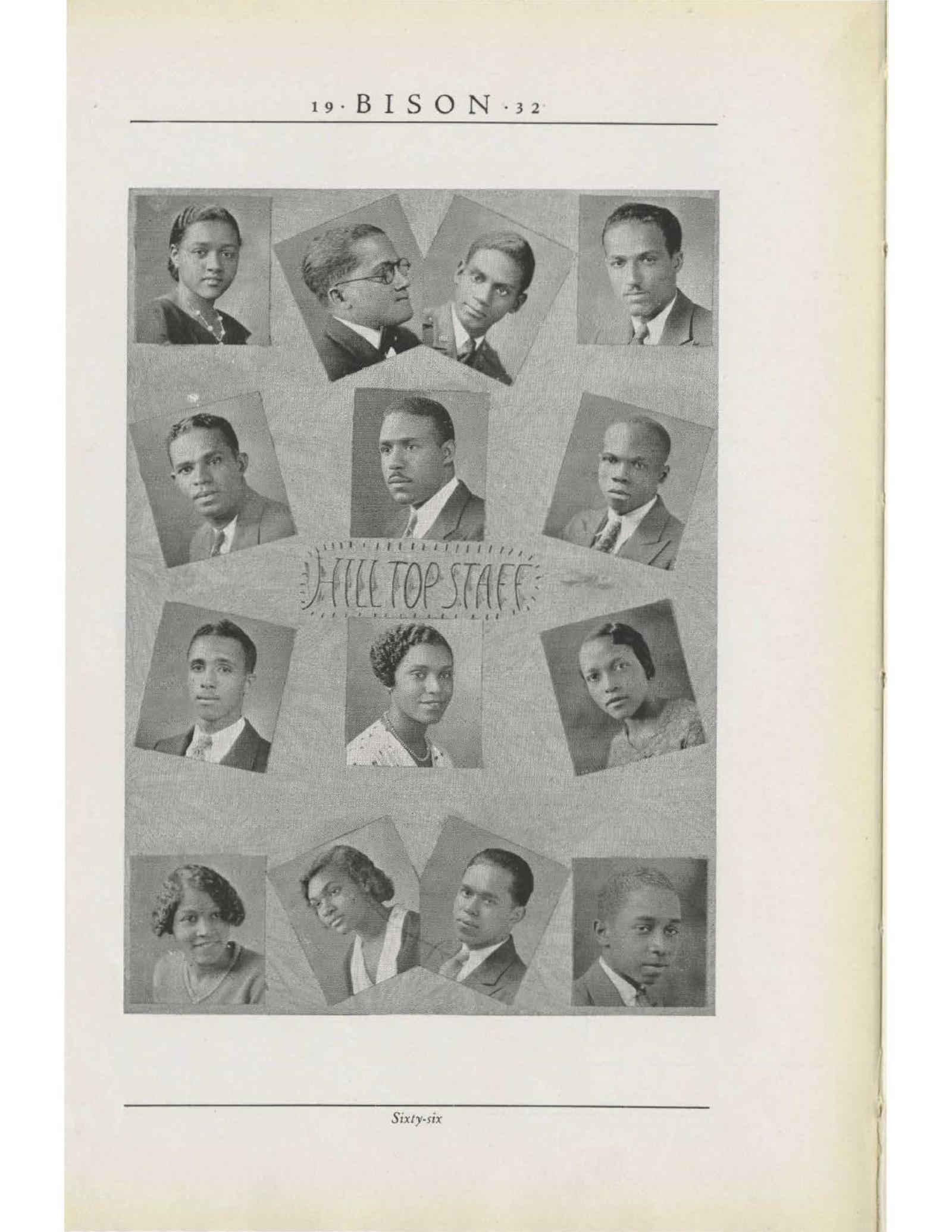 Bison Yearbook 1932 Hilltop staff