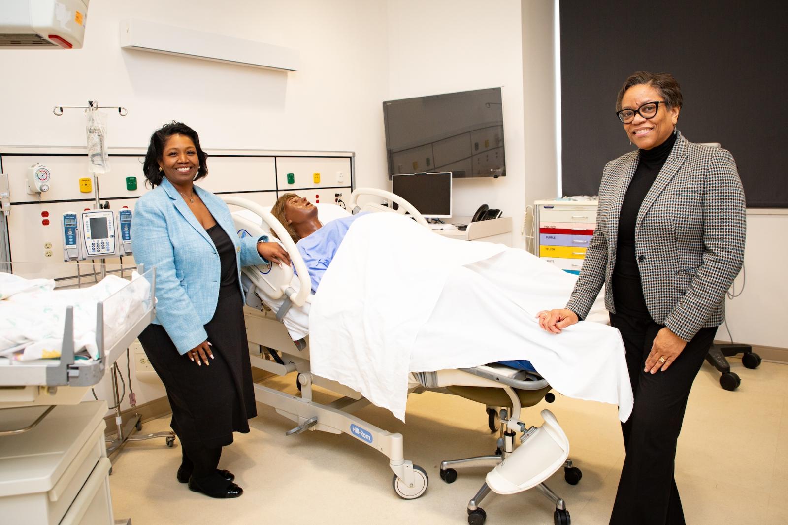 Drs Tamara Owens and Debra Ford in simulation center