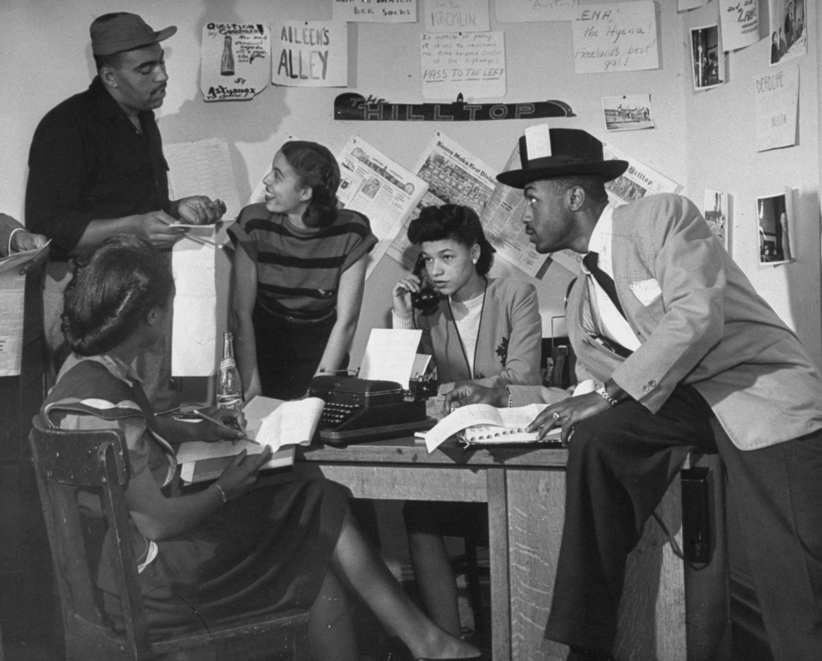 The Hilltop Staff of 1946 pose for LIFE Magazine