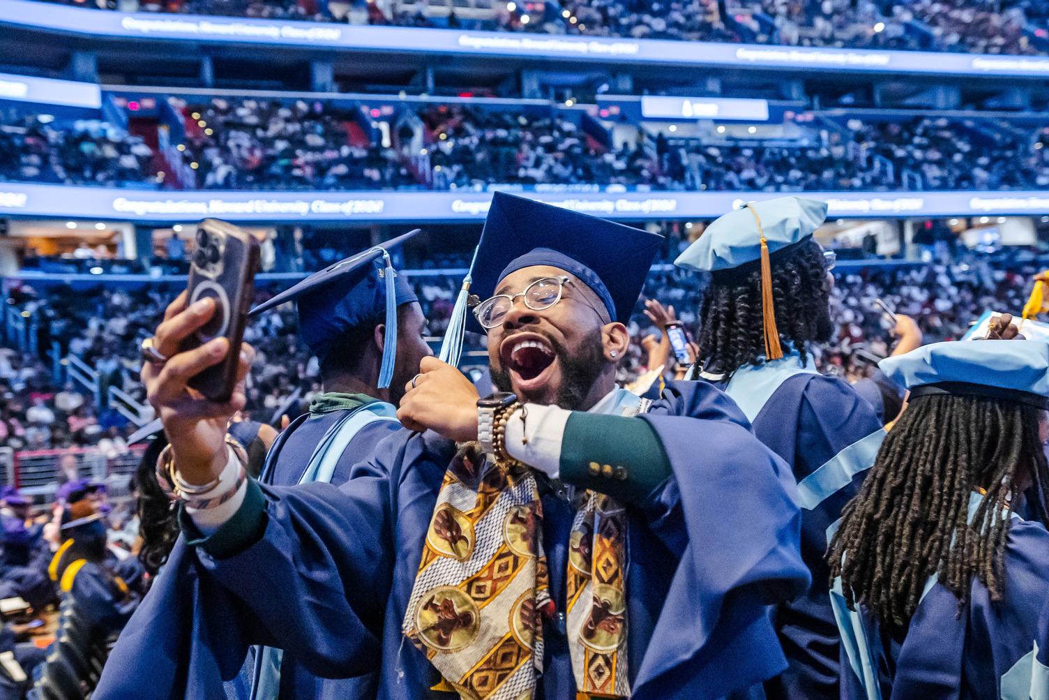 graduates at Howard University commencement 2024