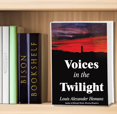 Image of bookshelf with Voices in the Twilight Book