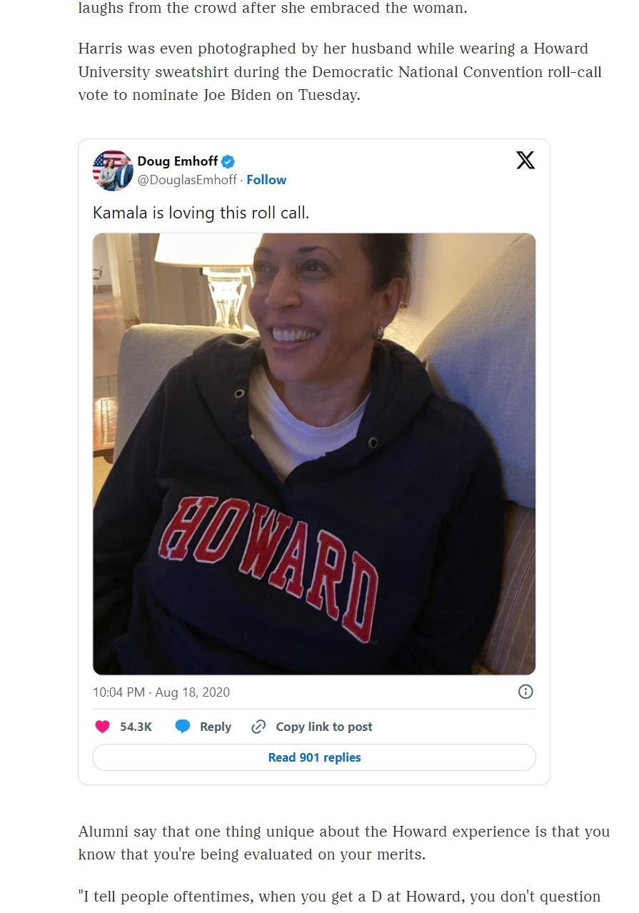 Image of Doug Emhoff's post as Kamala Harris wins the Democratic nomination.
