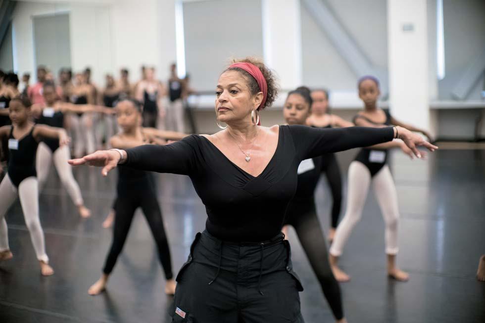 Debbie Allen training young students