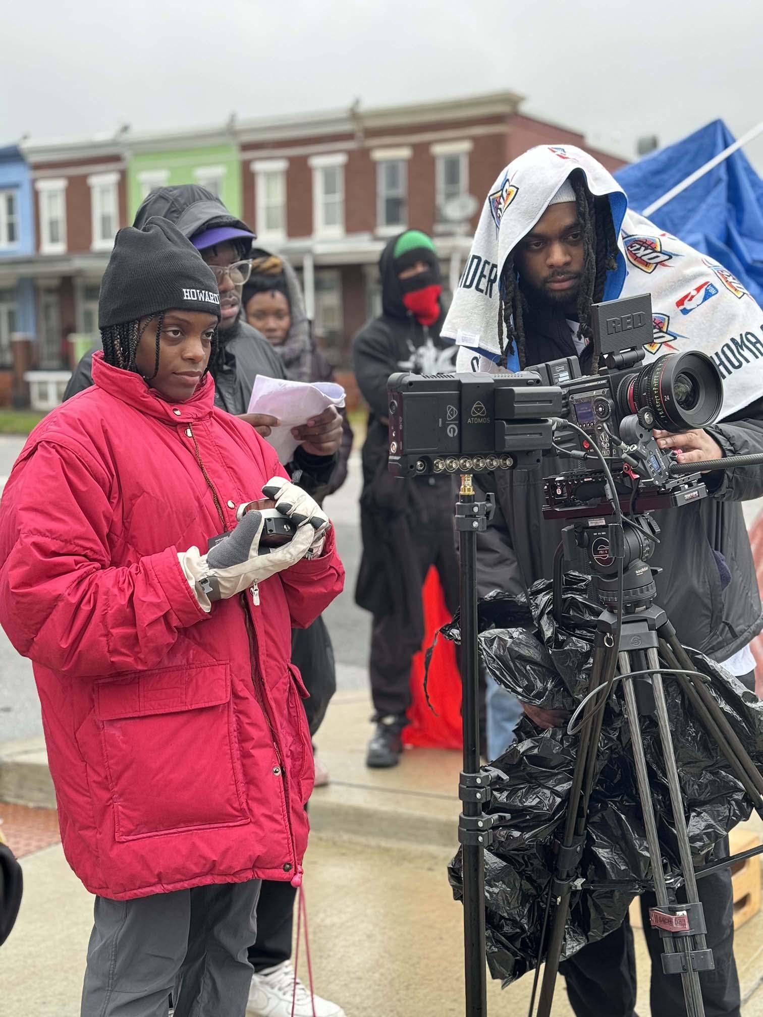 Student Filmmaker on Set