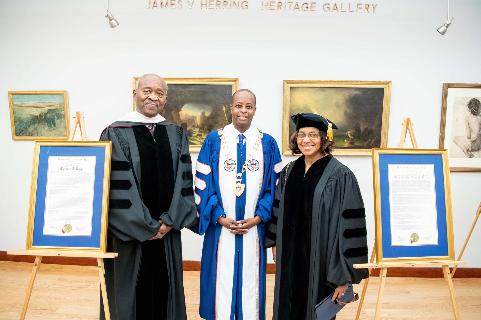 Colbert King and President Frederick - honorary degree