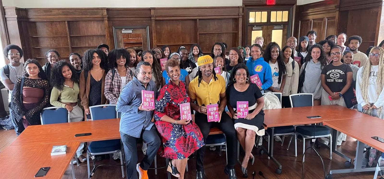 Jericho Brown and Howard writing faculty and students