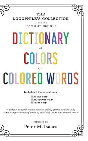 dictionary of colors and colored words book cover