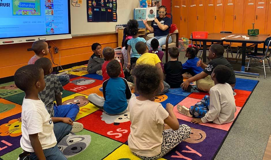 Students in a classroom, Alternative Spring Break