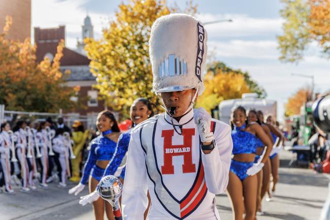 Howard University Drum Major at Homecoming 2026