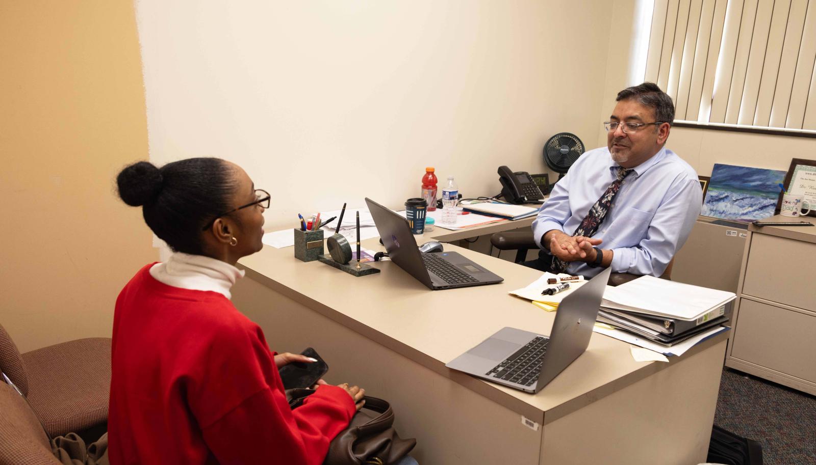 Student and faculty member